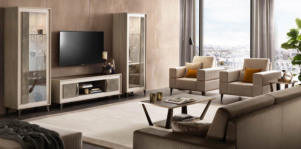 adora interiors living room ambra collection with sofas and coffee tables