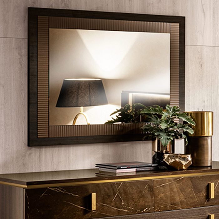 Adora Interiors Essenza Bedroom living small wood Mirror