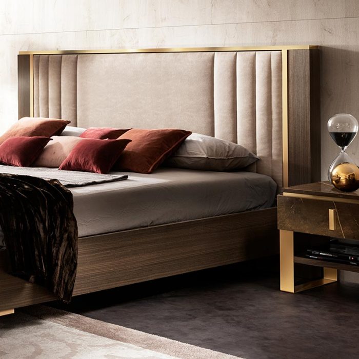Adora Interiors Essenza Bedroom night table and king bed