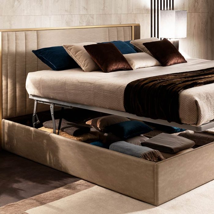 Adora Interiors Essenza bedroom open upholstered bed