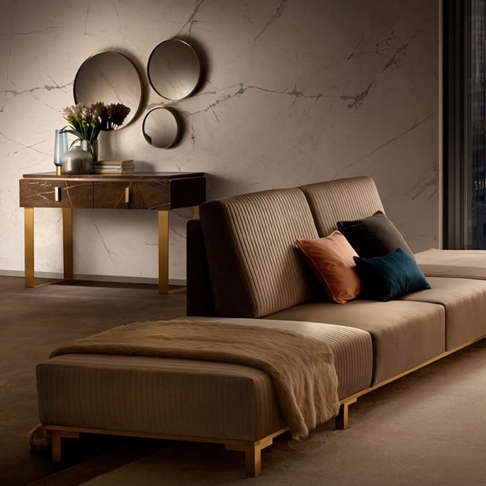 adora interiors essenza living room pouf with sofa