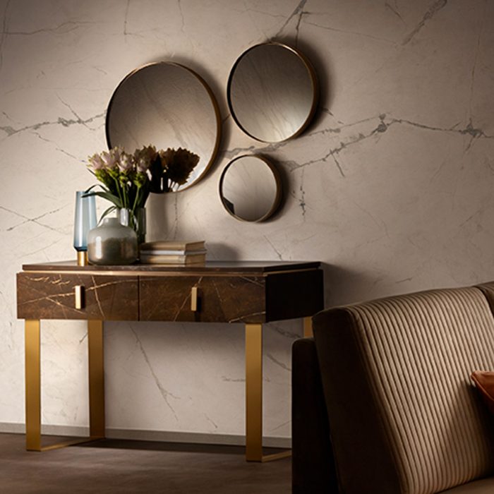 Adora interiors essenza living room round mirrors