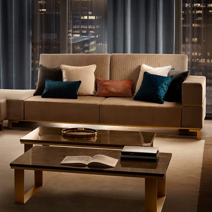 Adora interiors Essenza livingroom coffee table with corner sofa