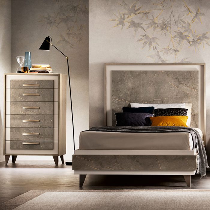 adora interiors ambra bedroom tall chest and twin bed with lamp