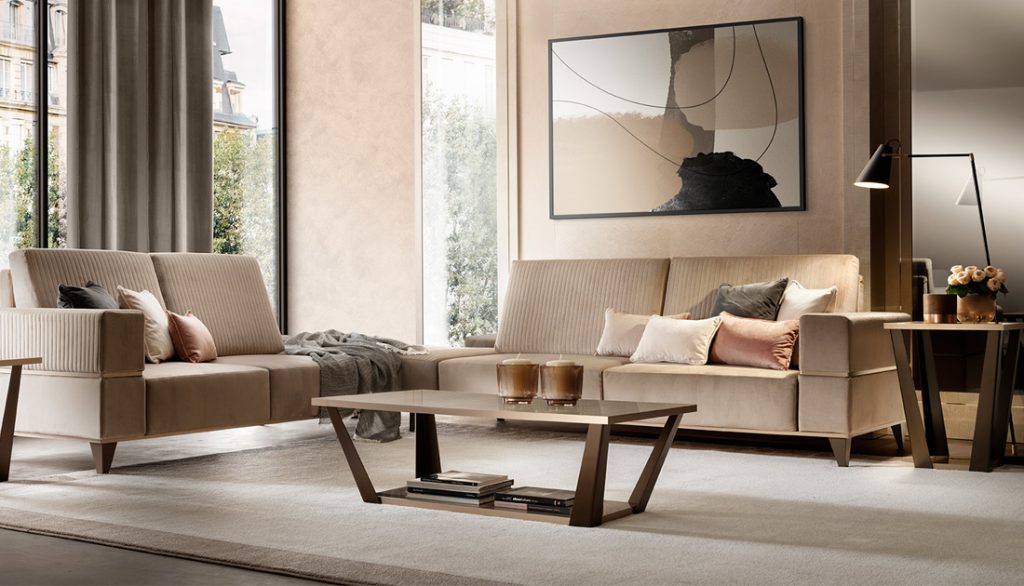 adora interiors ambra living room composition corner sofa with coffee tables