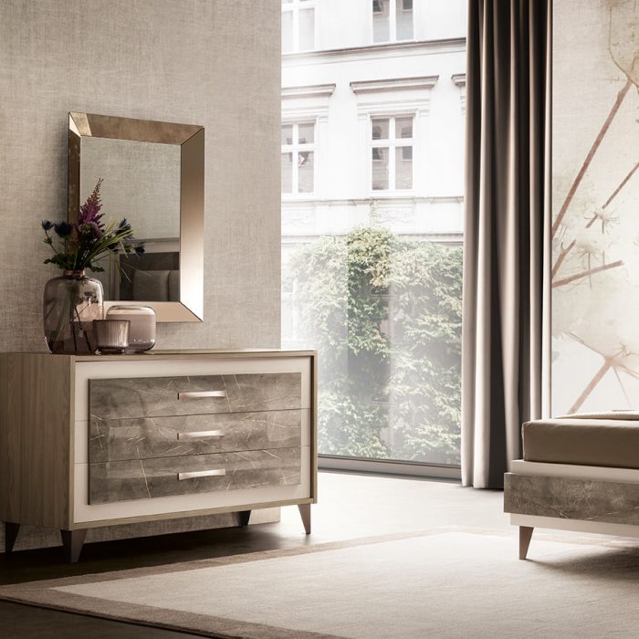 Adora interiors Ambra livingroom small mirror and small dresser